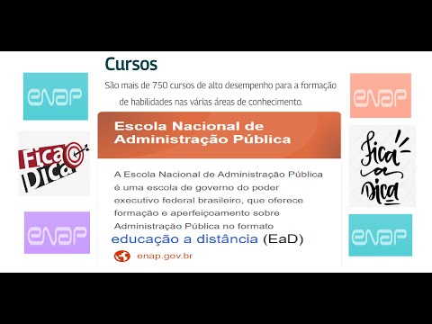 Vídeo sobre os cursos gratuitos da ENAP